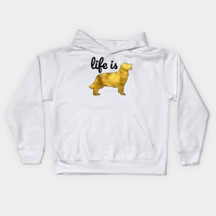 Golden Retriever Dog Gift Shirt Life Is Golden Kids Hoodie